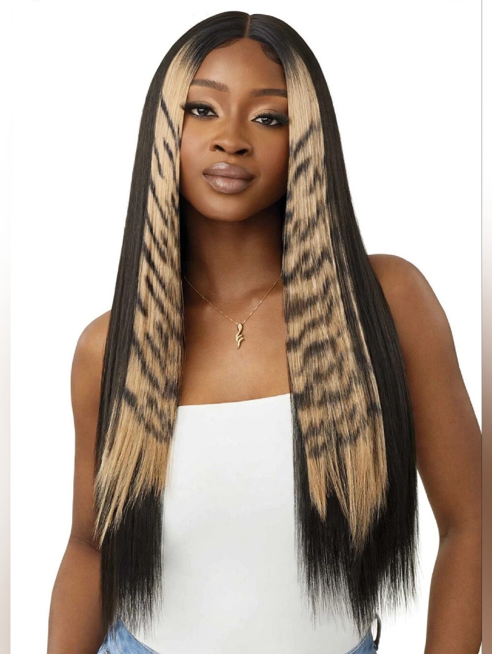 Outre Color Bomb Glueless 5" Part HD Lace Front Wig - TYGRA -'DRFF GOLDEN TIGER'